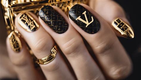 lv nail stencil|30 Best LV Nail Design Ideas You Should Check .